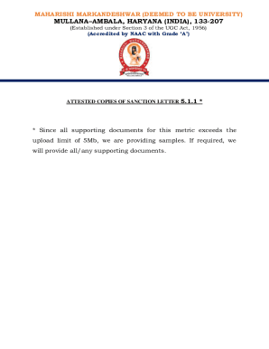 Fillable Online maharishi markandeshwar (deemed to be university Fillable Online maharishi markandeshwar (deemed to be university