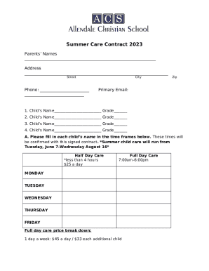 Free Daycare Contract Template &amp; Guide for Childcare ...