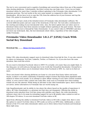 Freemake Video Downloader 3.8.2.27 LINK Crack With Serial Key Download