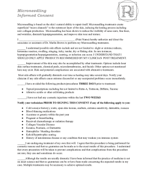 Fillable Online microneedling consent form.docx Fax Email Print - pdfFiller