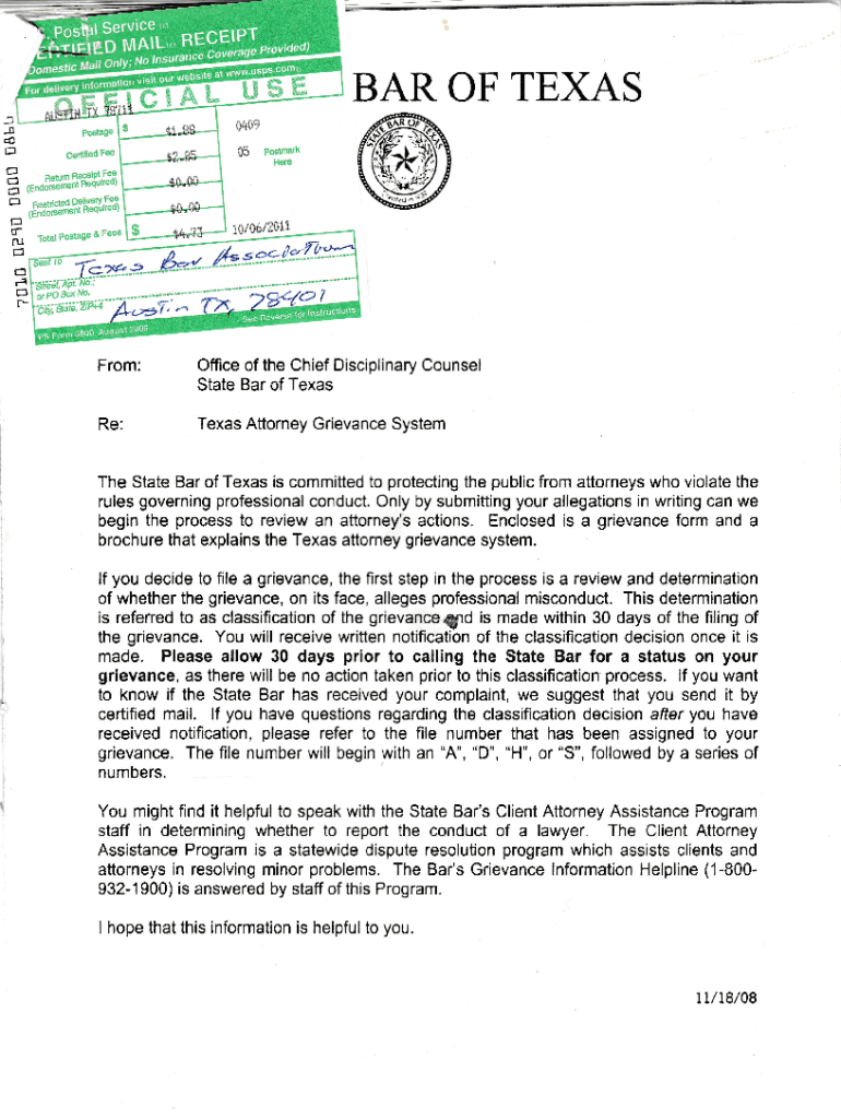 Fillable Online Attorney Grievance Process and Discipline/Disability