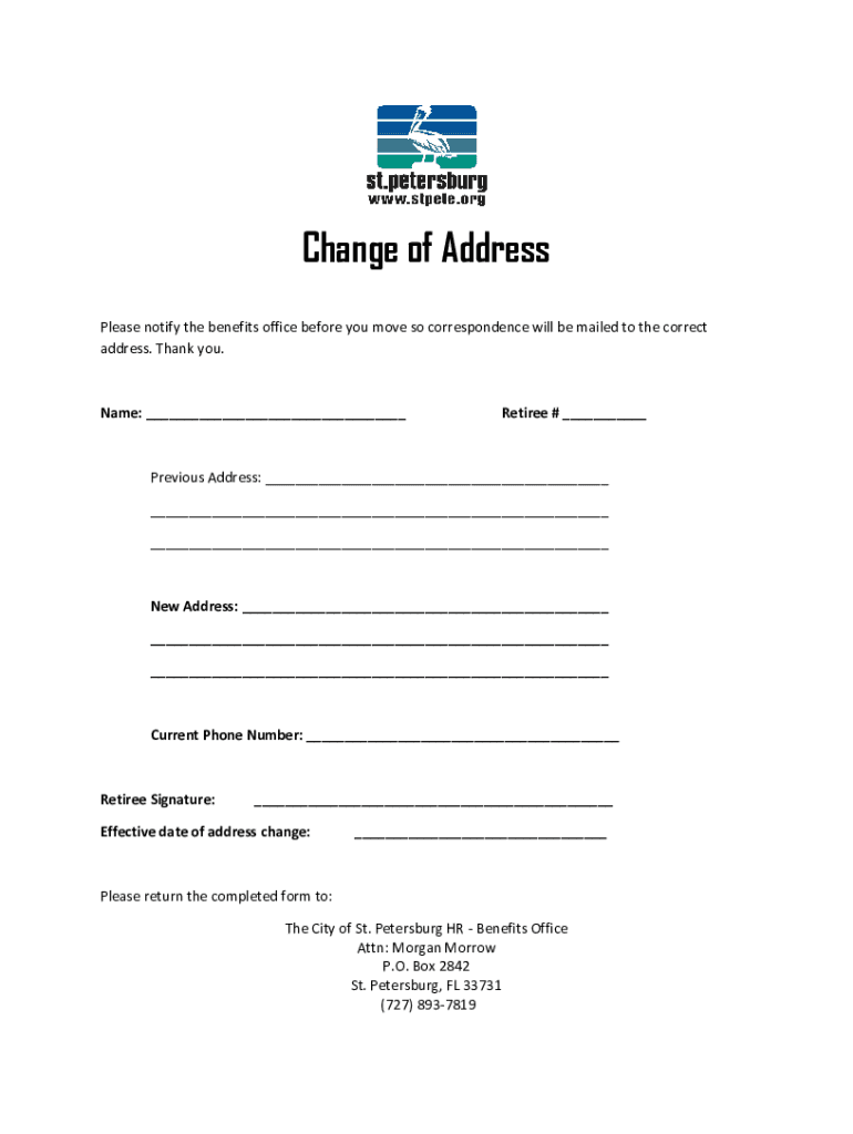 Fillable Online Social Security Change of Address (3 different methods ...