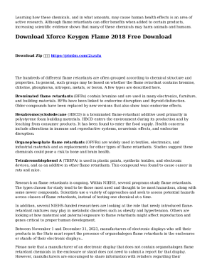 Fillable Online Flame Retardants and Your Health fact sheet Fax Email ...