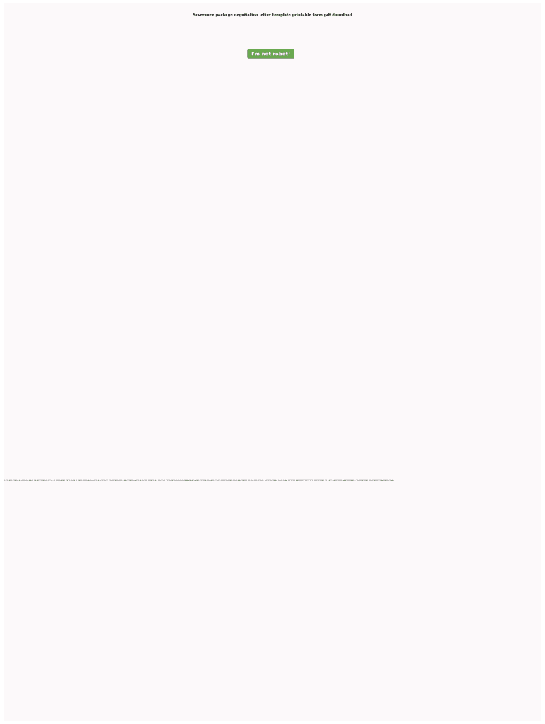 Fillable Online Severance package negotiation letter template printable