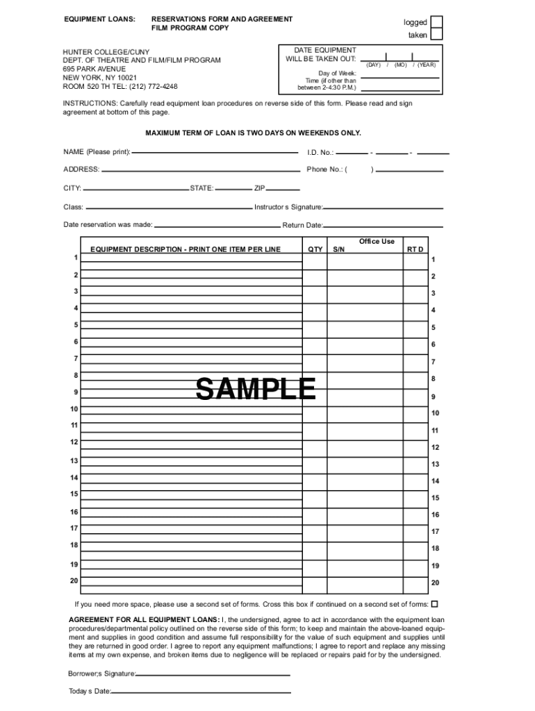 Fillable Online SAMPLE Hunter College CUNY Fax Email Print pdfFiller