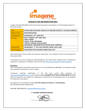 Request the information (RFI)