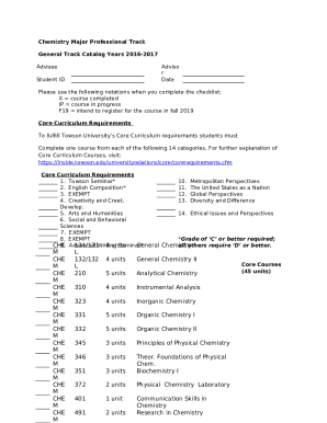 Bachelor of Science, Major in Chemistry for Professional ...