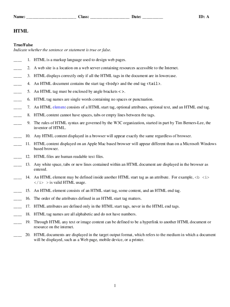 Fillable Online HTML is Not a Programming Language? Fax Email Print ...