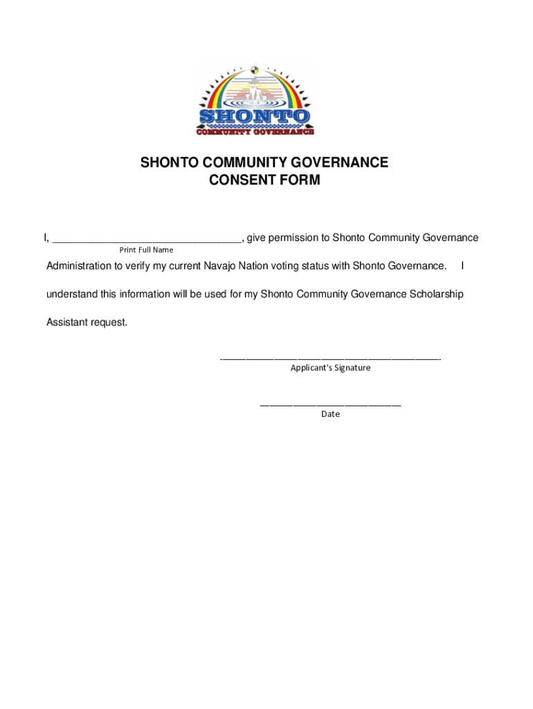 Fillable Online shonto navajochapters Shonto Governing Board of