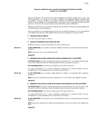 Sance ordinaire du conseil municipal de Rivire-Ouelle