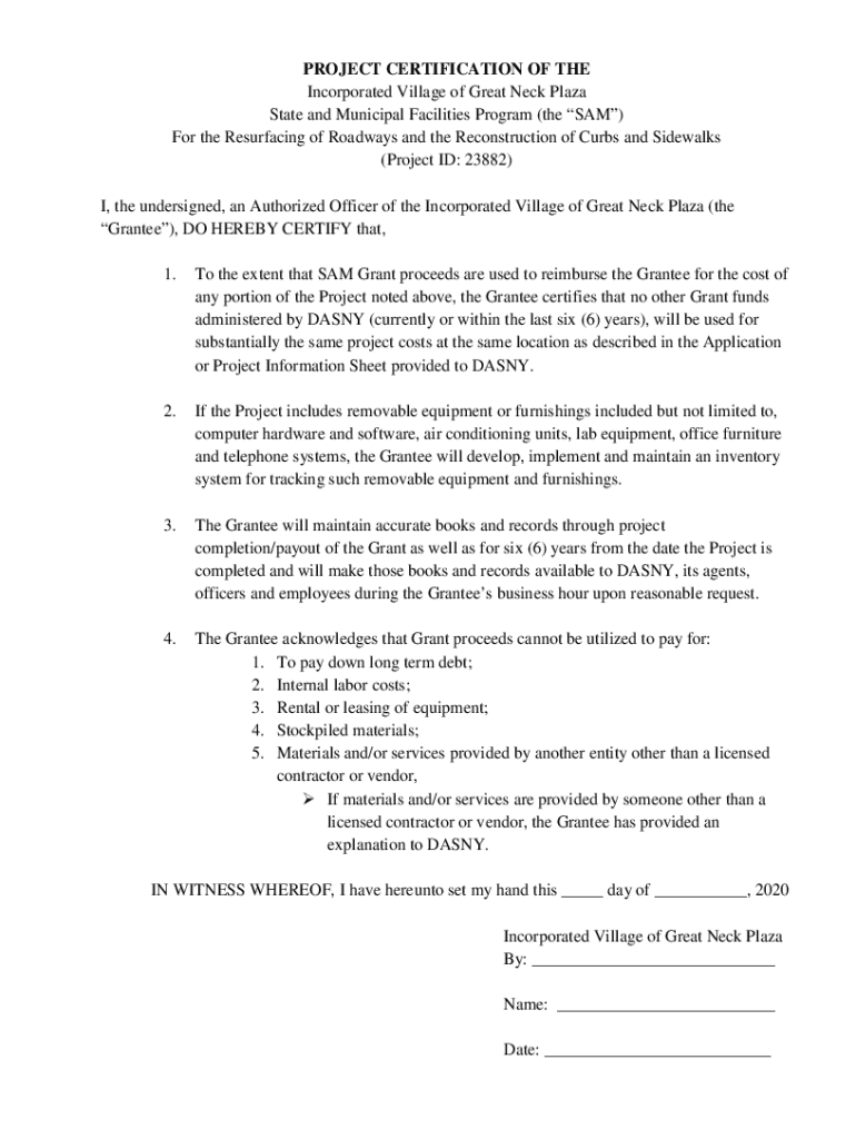 Fillable Online Resources Village of Great Neck Plaza, NY Fax Email