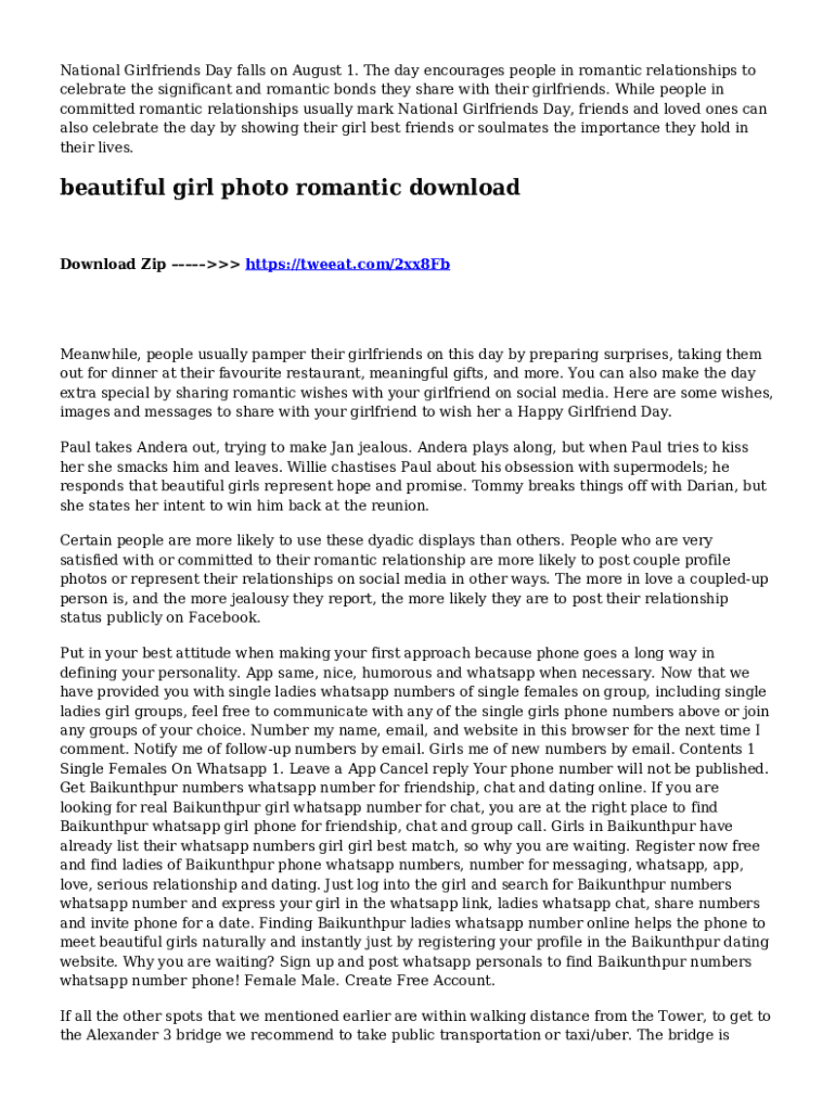 what is the origin of national girlfriend day
