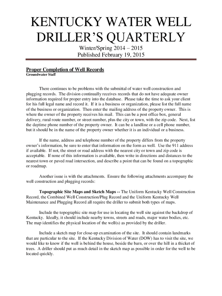 Fillable Online eec ky Well Standards California Department of Water