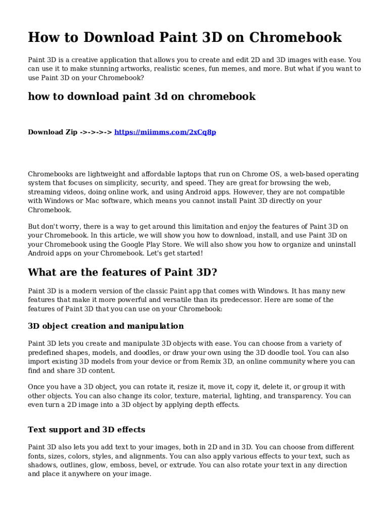 Fillable Online Can I add Paint or Paint 3D to a Chromebook Fax Email