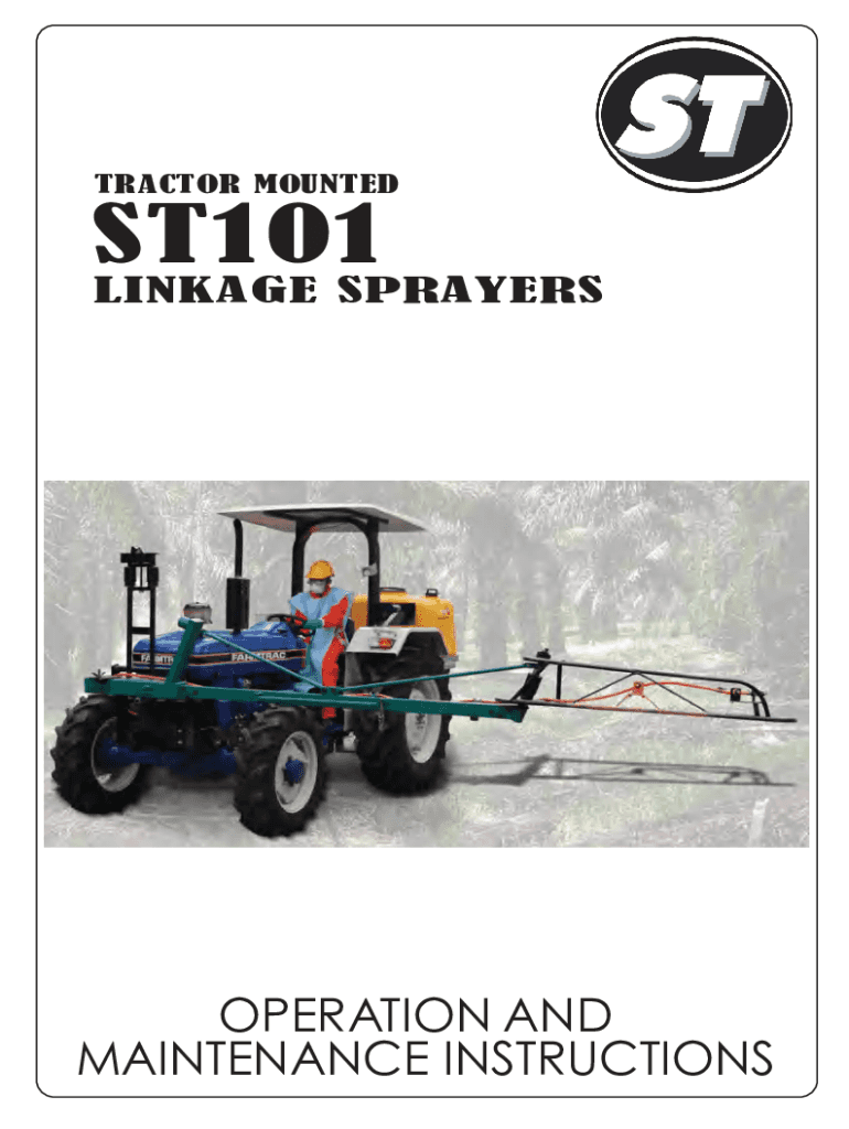 Fillable Online ST ST101GEOi Operation And Maintenance Instructions