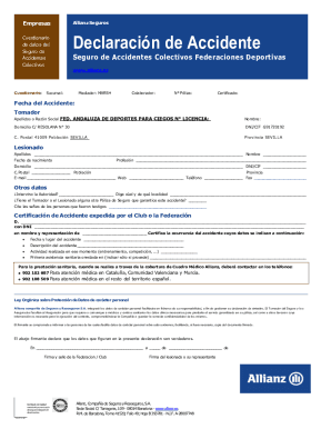 Allianz seguros - declaracin de accidente