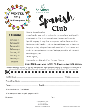 Fillable Online Important Updates And Reminders For Parents Fax Email