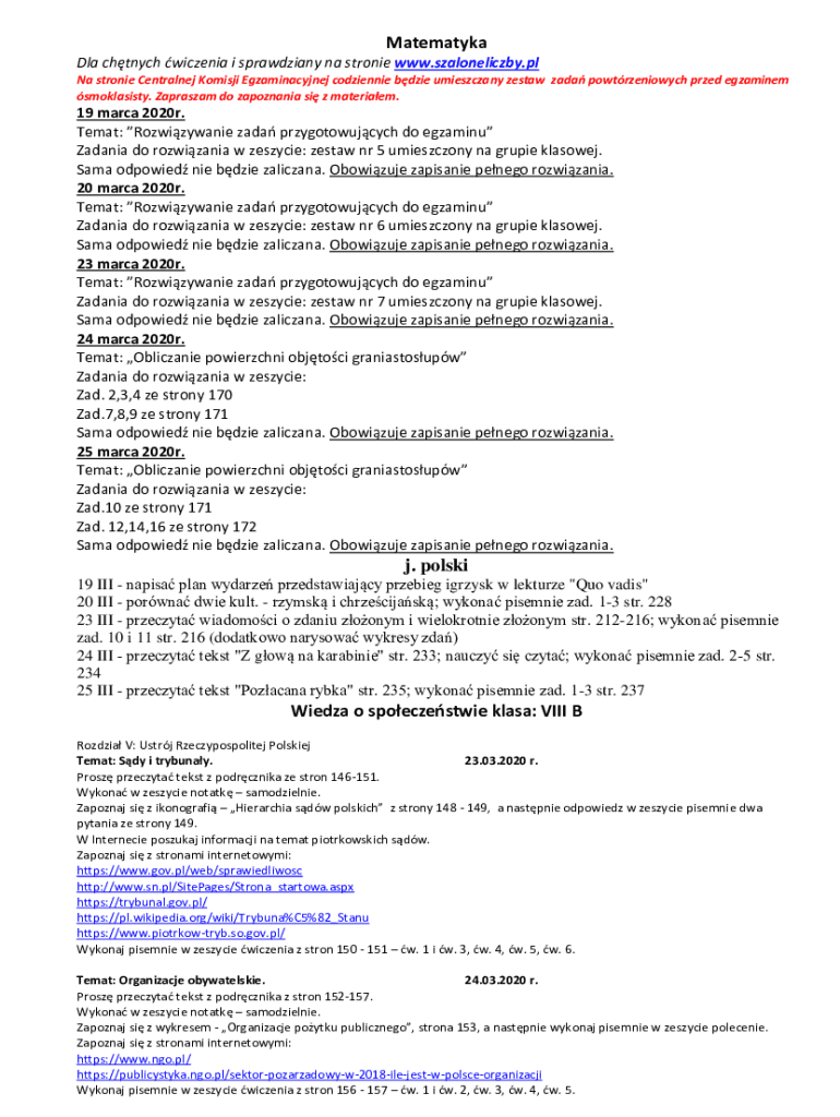 Fillable Online Szalone Liczby - Zadania, sprawdziany, testy, quizy