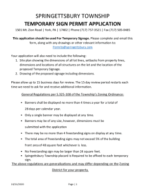 2022 Online Submission Form - Springettsbury Township, PA