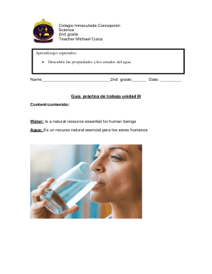 Descubrir las propiedades y los estados del agua