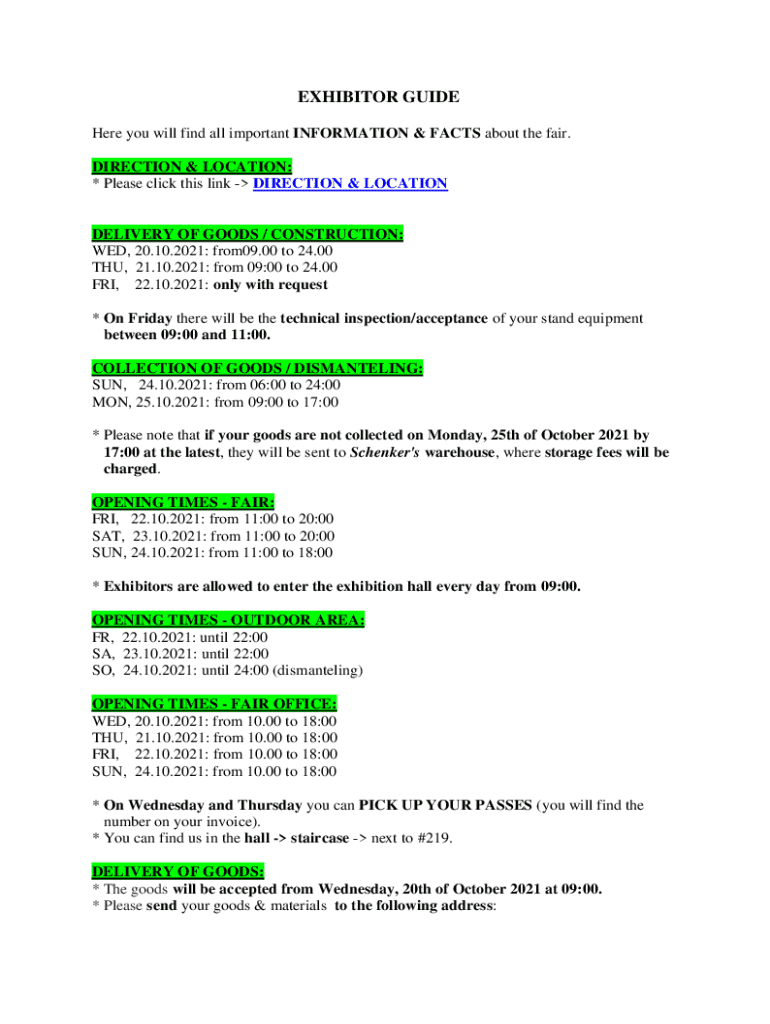 Fillable Online County Fair Exhibitor Guide and 10-Step Printable ...