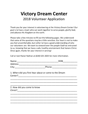 Thank you for your interest in volunteering at the ...