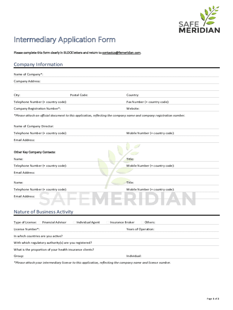 Fillable Online ISED ISDE 3703 Registered Intermediary Application 
