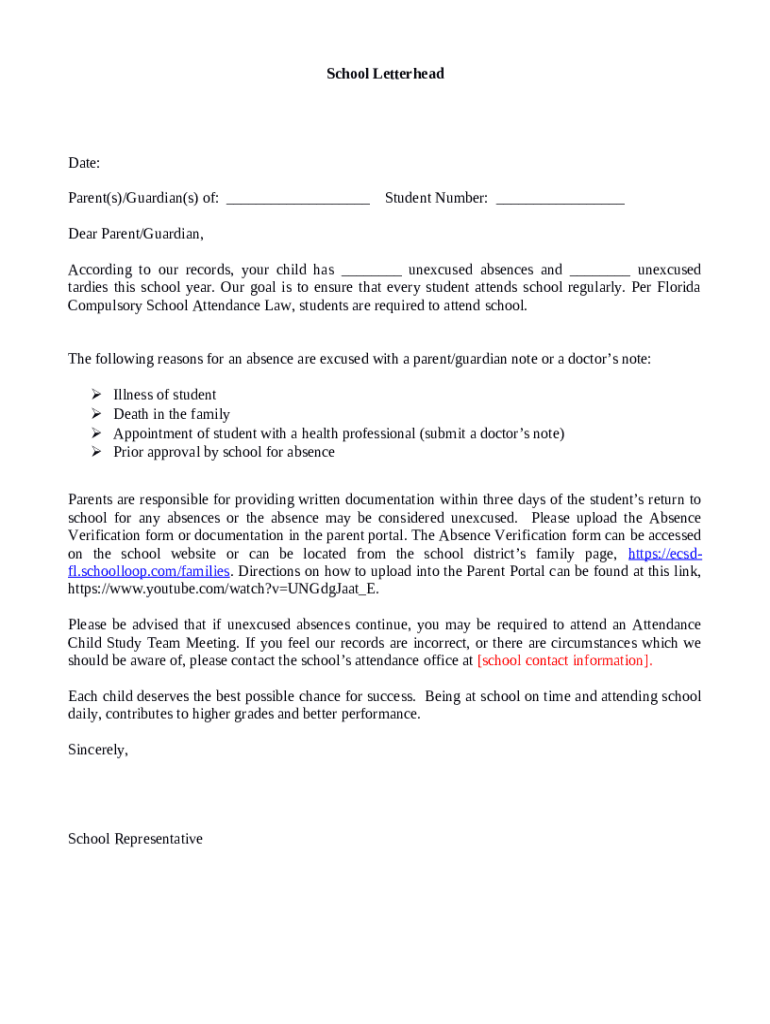 Ohio Attendance and Truancy Law Doc Template pdfFiller