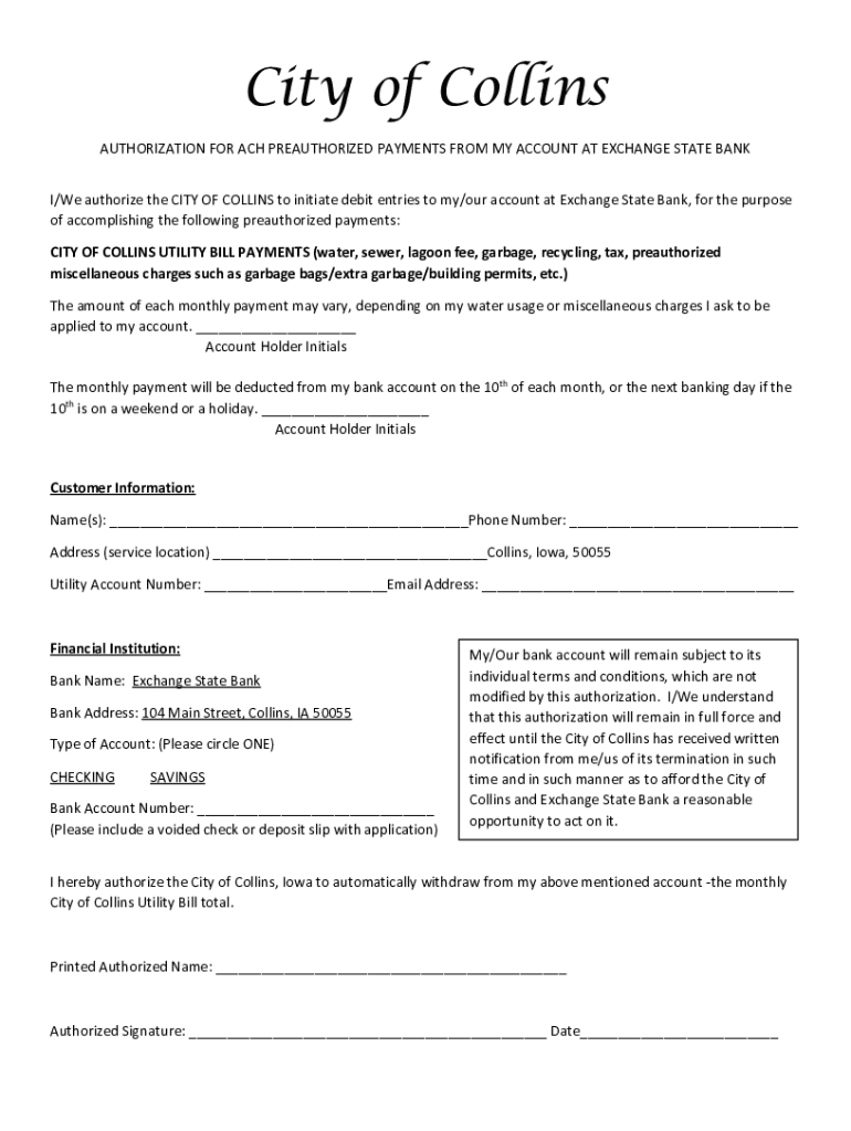 Fillable Online Direct Payment Authorization Form Ach Fax Email Print Pdffiller Fillable Online Direct Payment Authorization Form Ach Fax Email Print Pdffiller