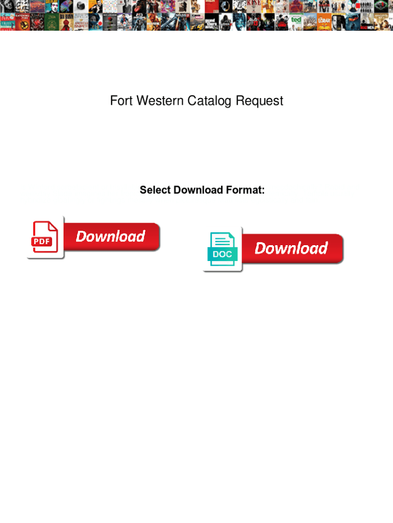 Fillable Online Fort Western Catalog Request blues. Fort Western