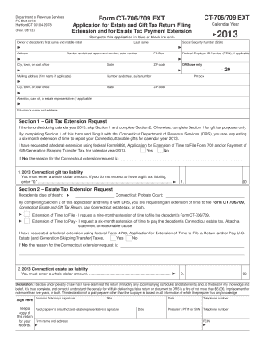 Connecticut Estate and Gift Tax Return Extension Form
