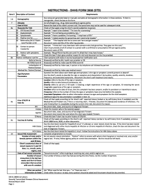 DHHS Form 2808 STD Clinical Assessment