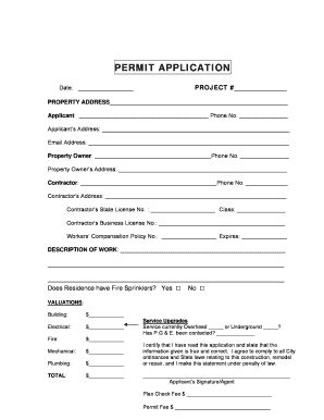 California HVAC Permit Application