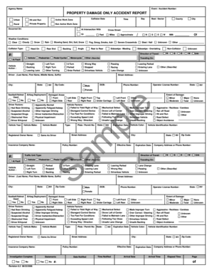 Property Damage Only Accident Report