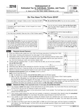 Form 2210 Estimated Tax Penalty