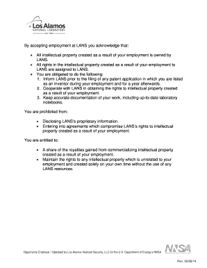 Intellectual Property Assignment Agreement Form (pdf) - lanl