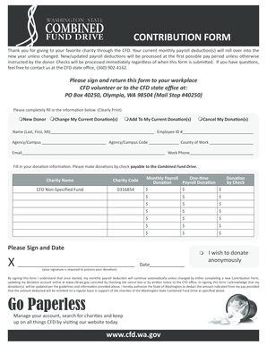 CFD Contribution Form
