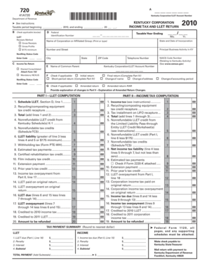 Kentucky Corporation Income Tax and LLET Return