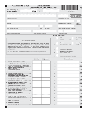 Maine Amended Corporate Income Tax Return