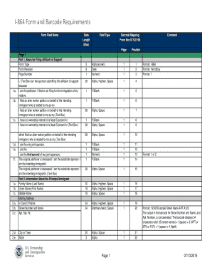 Affidavit of support table - alphhanumarical