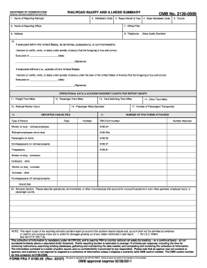 FRA Railroad Injury and Illness Summary