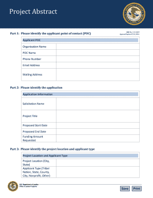 Project outline template - project abstract template