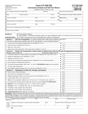 Connecticut Estate and Gift Tax Return