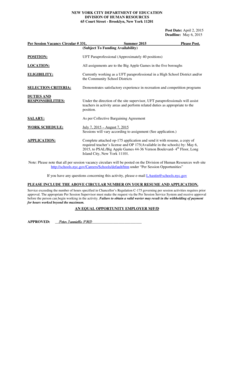 New York City DOE Paraprofessional Application
