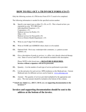 TB Invoice Form CO-17
