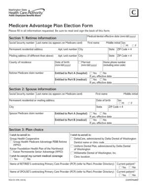 Medicare Advantage Plan Election Form