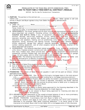 Texas Residential Real Estate Contract