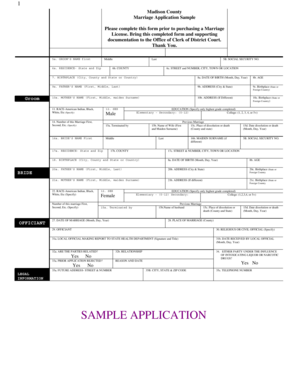 Madison County Marriage Application