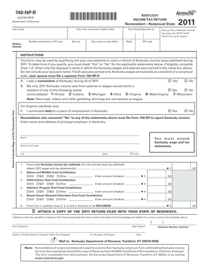 Kentucky Nonresident Income Tax Return
