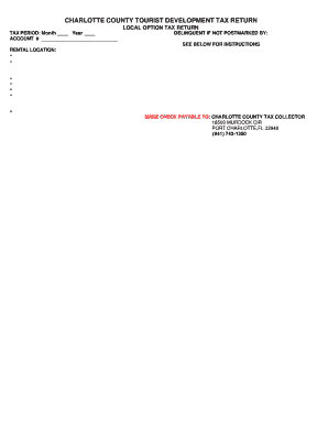 Charlotte County Tourist Development Tax Return